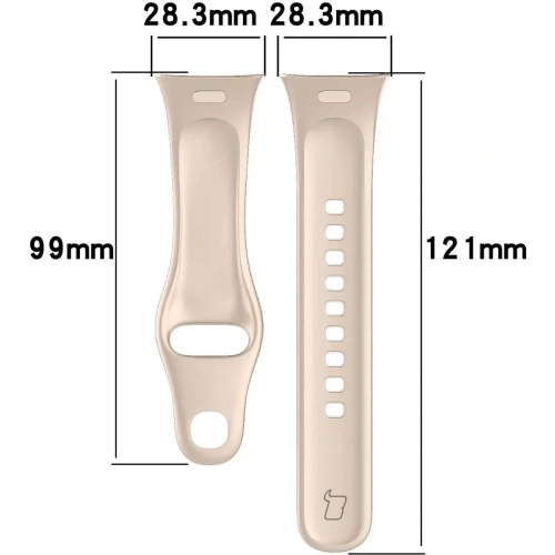 Pasek Bizon Strap Watch Dots do Xiaomi Redmi Watch 3 beżowy