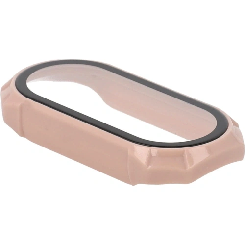 Etui ze szkłem Bizon Case AntiShock Set Xiaomi Mi Band 7 jasnoróżowe