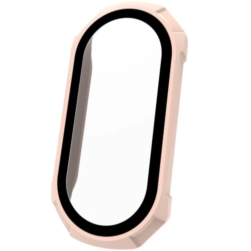 Etui ze szkłem Bizon Case AntiShock Set Xiaomi Mi Band 7 jasnoróżowe