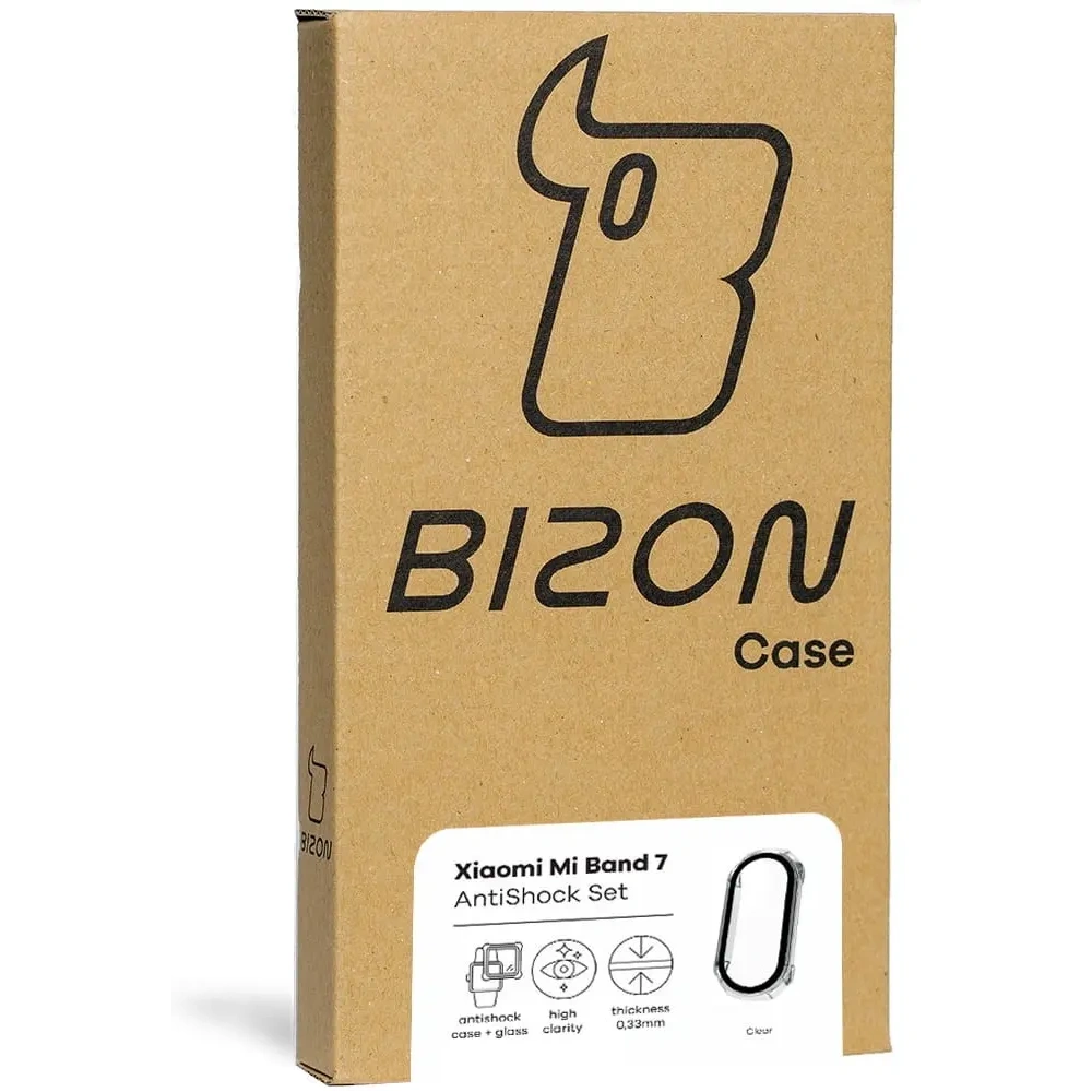 Hurtownia GSM - Bizon Case AntiShock Set Xiaomi Mi Band 7 transparent - BIZ2368 - {ean13} - Hurt