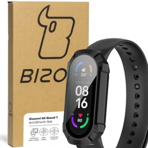 Hurtownia GSM - Set de protecție AntiShock Bizon Xiaomi Mi Band 7 negru - BIZ2369 - {ean13} - Hurt