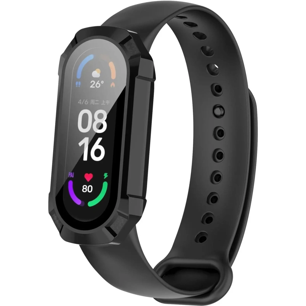Hurtownia GSM - Set de protecție AntiShock Bizon Xiaomi Mi Band 7 negru - BIZ2369 - {ean13} - Hurt