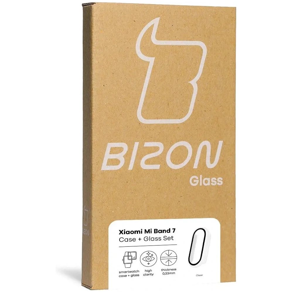 Wholesale Bizon Case Case + Glass Set Xiaomi Mi Band 7 clear - BIZ2372 - {ean13} - Hurt