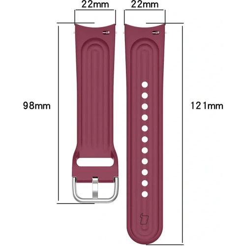 Pasek Bizon Strap Watch Silicone Pro do Xiaomi Watch S1 Pro ciemnofioletowy