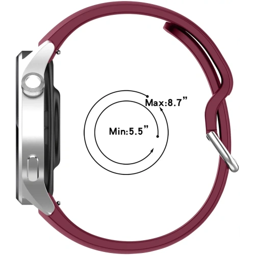 Pasek Bizon Strap Watch Silicone Pro do Xiaomi Watch S1 Pro ciemnofioletowy