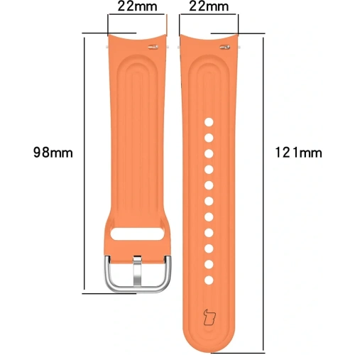Pasek Bizon Strap Watch Silicone Pro do Xiaomi Watch S1 Pro pomarańczowy