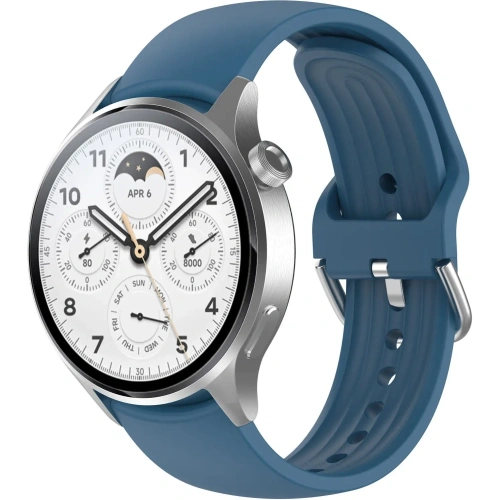 Pasek Bizon Strap Watch Silicone Pro do Xiaomi Watch S1 Pro ciemnoniebieski