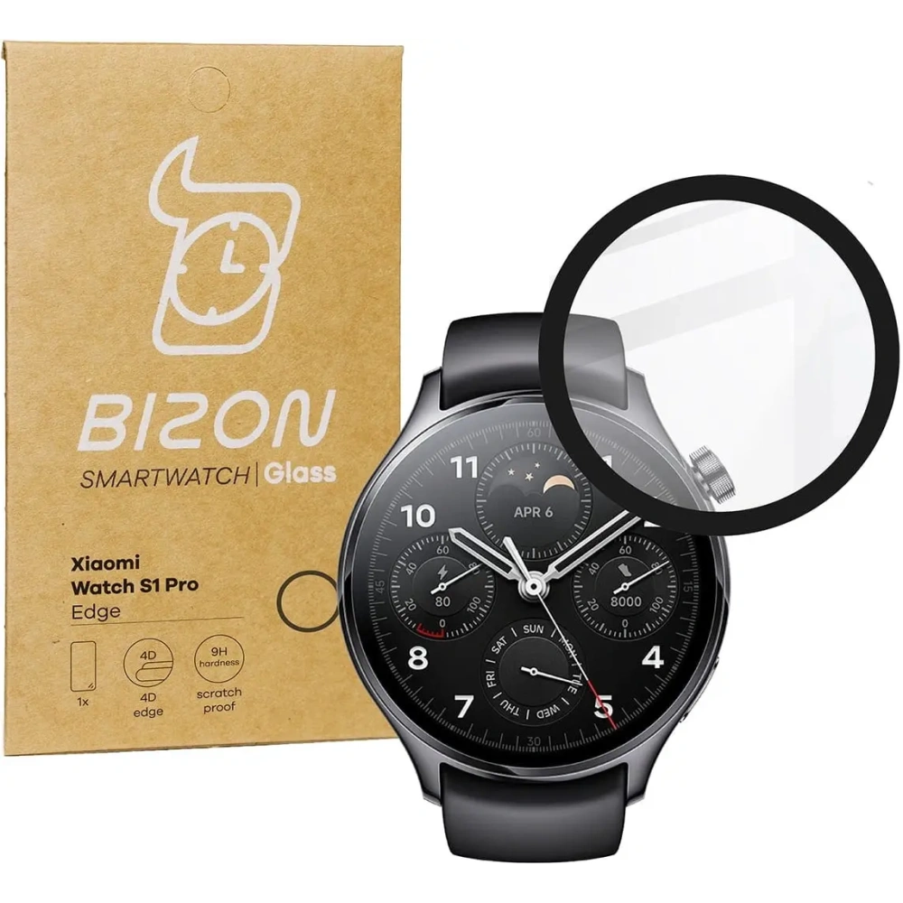 Hurtownia GSM - Bizon Glass Watch Edge Hybrid Xiaomi Watch S1 Pro fekete - BIZ2380 - {ean13} - Hurt