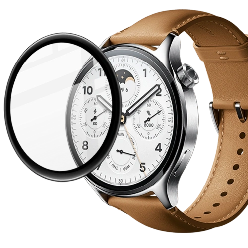 Szkło hybrydowe Bizon Glass Watch Edge Hybrid do Xiaomi Watch S1 Pro czarne