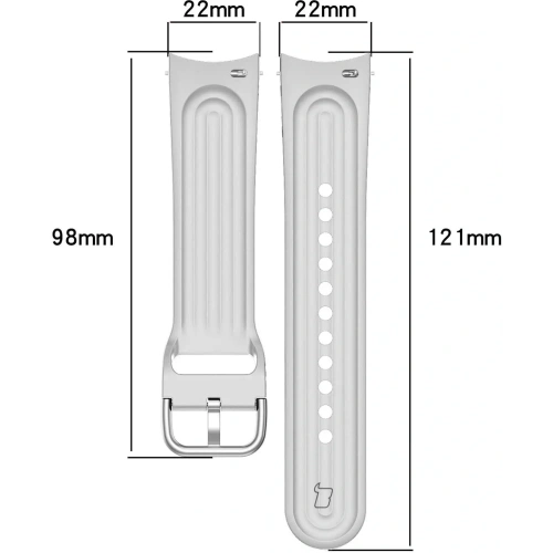 Pasek Bizon Strap Watch Silicone Pro do Xiaomi Watch S1 Pro biały