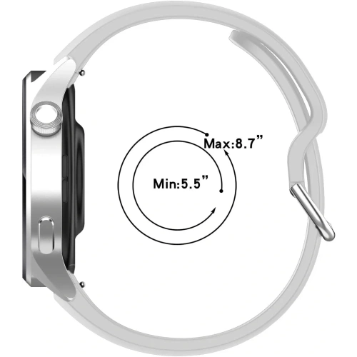 Pasek Bizon Strap Watch Silicone Pro do Xiaomi Watch S1 Pro biały