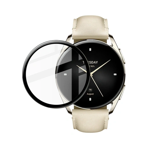 Szkło hartowane Bizon Glass Edge do Xiaomi Watch S2 42 mm czarne