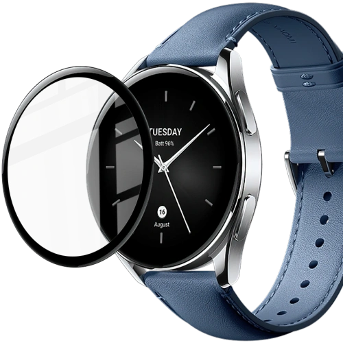 Szkło hartowane Bizon Glass Edge do Xiaomi Watch S2 46 mm czarne