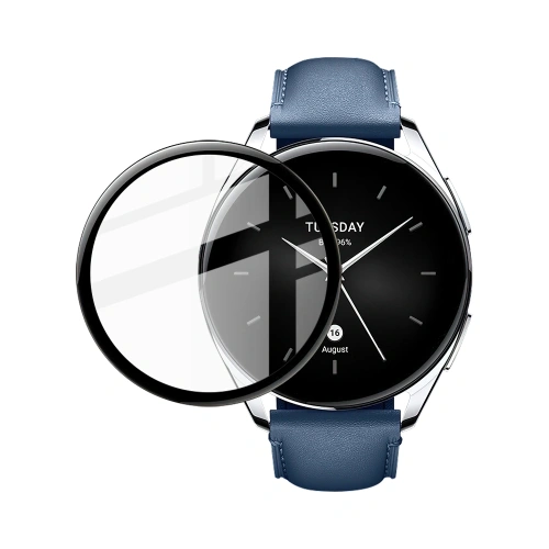 Szkło hartowane Bizon Glass Edge do Xiaomi Watch S2 46 mm czarne