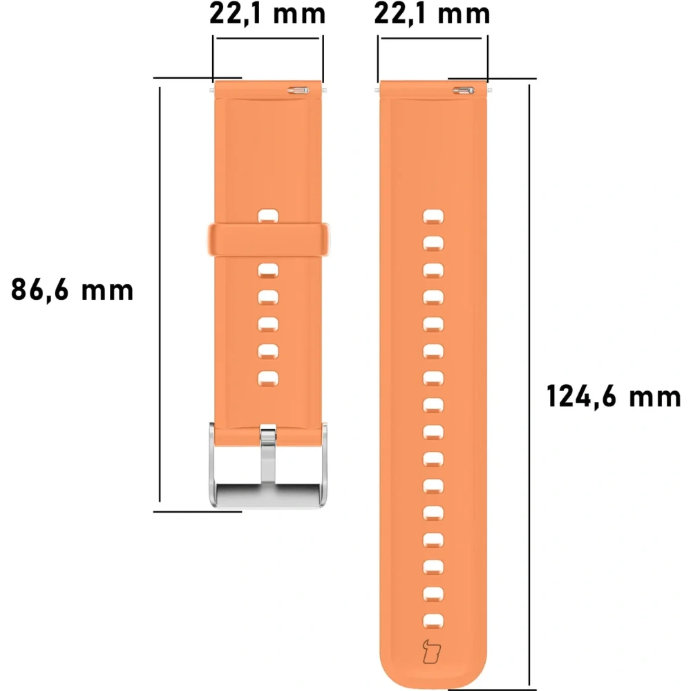 Hurtownia GSM - Pasek Bizon Strap Watch Silicone Pro do Huawei Watch 4 46 mm pomarańczowy - BIZ2388 - {ean13} - Hurt