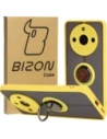 Etui z uchwytem na palec Bizon Case Hybrid Ring do Realme 11 Pro / 11 Pro+ przydymione z żółtą ramką