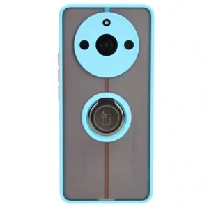 Hurtownia GSM - Caz Hybrid Bizon Ring Realme 11 Pro / 11 Pro+ fumuriu cu un cadru de culoare albastru deschis - BIZ2390 - {ean13} - Hurt