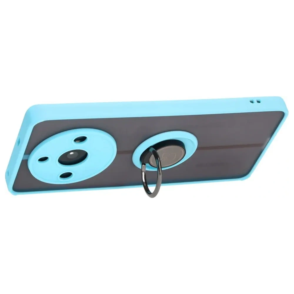 Hurtownia GSM - Bizon Case Hybrid Ring Realme 11 Pro / 11 Pro+ rauchig mit einem hellblauen Rahmen - BIZ2390 - {ean13} - Hurt