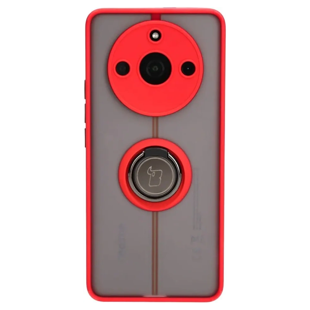 Bizon Case Hybrid Ring Realme 11 Pro / 11 Pro+ smoky with a red frame