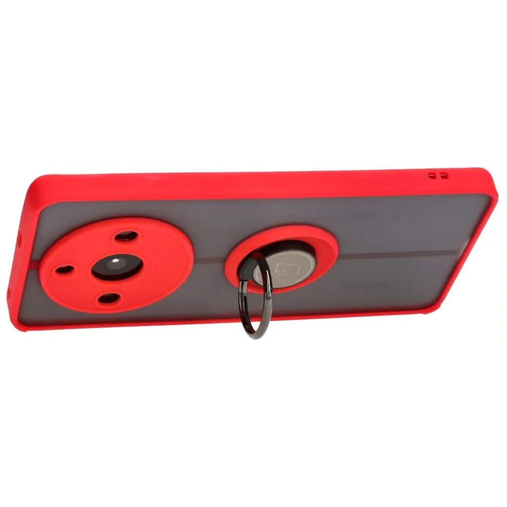 Bizon Case Hybrid Ring Realme 11 Pro / 11 Pro+ smoky with a red frame