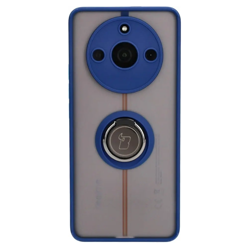 Hurtownia GSM - Bizon Case Hybrid Gyűrű Realme 11 Pro / 11 Pro+ füstös színben, tengerészkék kerettel - BIZ2393 - {ean13} - Hurt