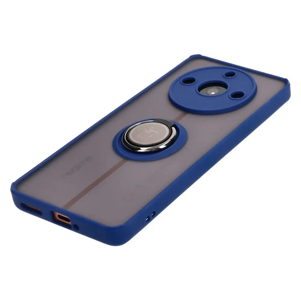Hurtownia GSM - Bizon Case Hybrid Ring Realme 11 Pro / 11 Pro+ rauchig mit einem navyblauen Rahmen - BIZ2393 - {ean13} - Hurt