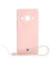 Bizon tok szilikon négyzet alakú Realme 11 Pro / 11 Pro+ világos rózsaszín