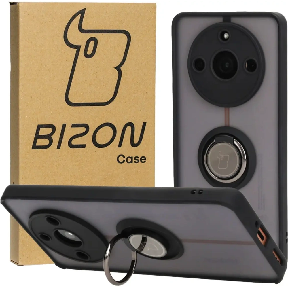 Hurtownia GSM - Bizon Case Hybrid Gyűrű Realme 11 Pro / 11 Pro+ füstös fekete kerettel - BIZ2395 - {ean13} - Hurt