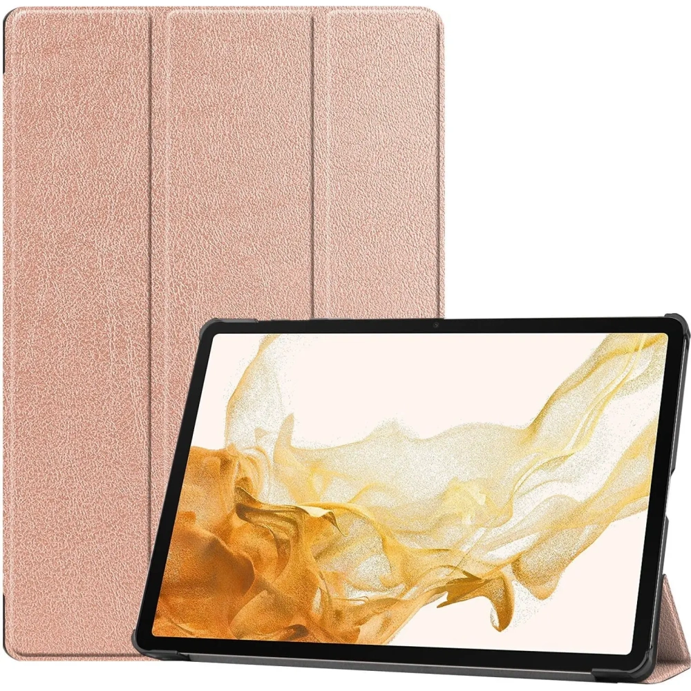 Hurtownia GSM - Etui Bizon Case Tab Croc do Samsung Galaxy Tab S10 Plus / S9 Plus růžovo-zlaté - BIZ2405 - {ean13} - Hurt