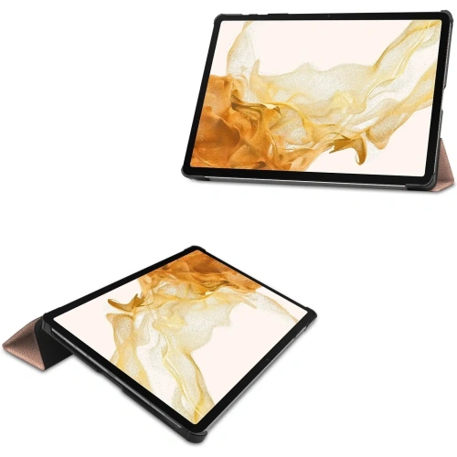 Etui Bizon Case Tab Croc do Samsung Galaxy Tab S10 Plus / S9 Plus różowozłote