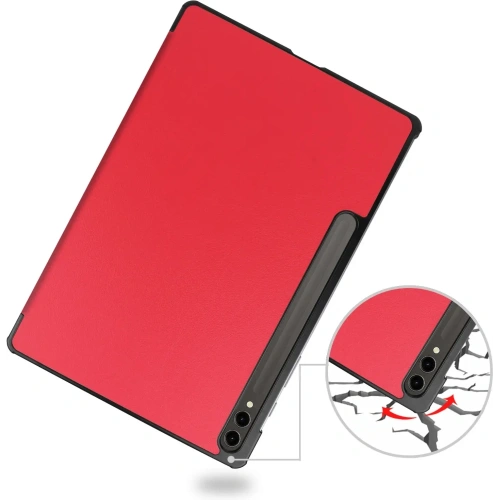 Etui Bizon Case Tab Croc do Samsung Galaxy Tab S10 Plus / S9 Plus czerwone