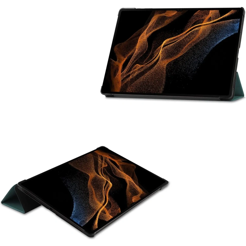Hurtownia GSM - Etui Bizon Case Tab Croc do Samsung Galaxy Tab S10 Ultra / S9 Ultra ciemnozielone - BIZ2408 - {ean13} - Hurt