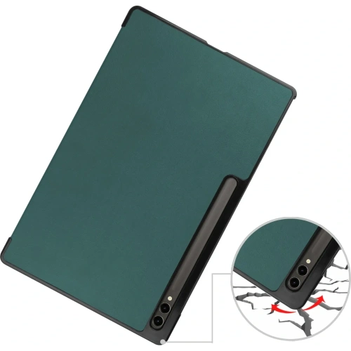 Etui Bizon Case Tab Croc do Samsung Galaxy Tab S10 Ultra / S9 Ultra ciemnozielone