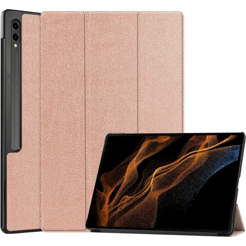 Etui Bizon Case Tab Croc do Samsung Galaxy Tab S10 Ultra / S9 Ultra różowozłote