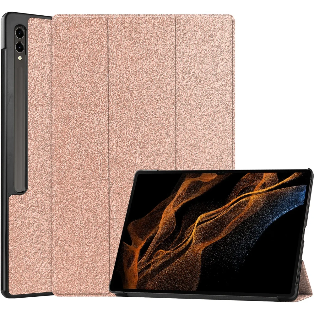 Hurtownia GSM - Etui Bizon Case Tab Croc do Samsung Galaxy Tab S10 Ultra / S9 Ultra růžovo-zlaté - BIZ2410 - {ean13} - Hurt