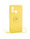 Bizon Case Inel din Silicon Sq Xiaomi Redmi 12C galben
