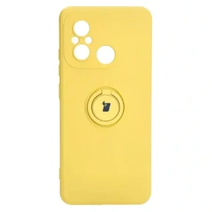 Hurtownia GSM - Etui Bizon Case Silicone Ring Sq do Xiaomi Redmi 12C žluté - BIZ2411 - {ean13} - Hurt