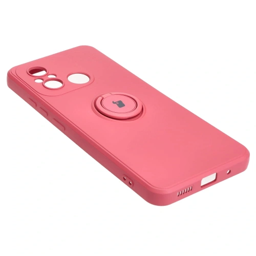 Etui Bizon Case Silicone Ring Sq do Xiaomi Redmi 12C brudny róż