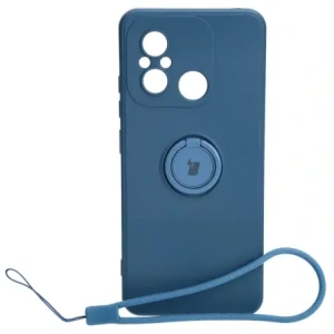 Hurtownia GSM - Etui Bizon Case Silicone Ring Sq do Xiaomi Redmi 12C modré - BIZ2413 - {ean13} - Hurt
