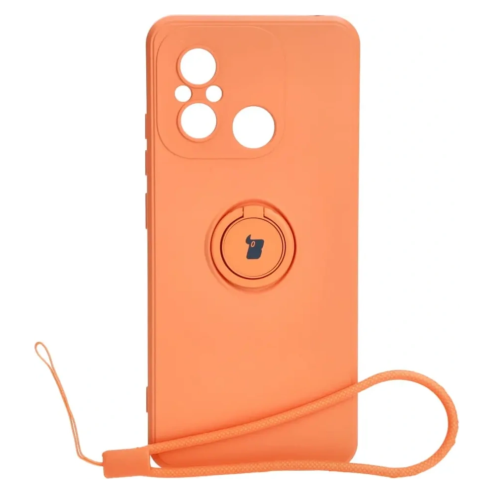 Hurtownia GSM - Caz Bizon Inel din Silicon Sq Xiaomi Redmi 12C portocaliu - BIZ2414 - {ean13} - Hurt