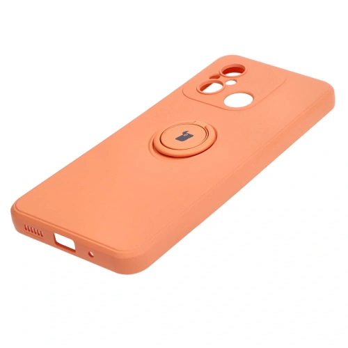 Etui Bizon Case Silicone Ring Sq do Xiaomi Redmi 12C pomarańczowe