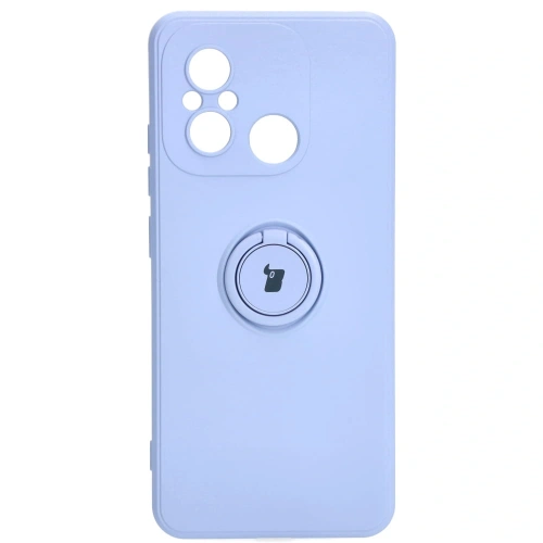 Etui Bizon Case Silicone Ring Sq do Xiaomi Redmi 12C jasnofioletowe