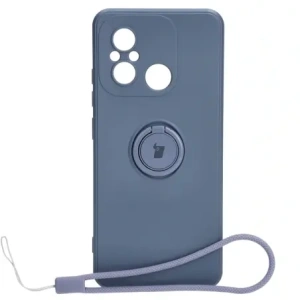 Hurtownia GSM - Etui Bizon Case Silicone Ring Sq do Xiaomi Redmi 12C šedé - BIZ2416 - {ean13} - Hurt