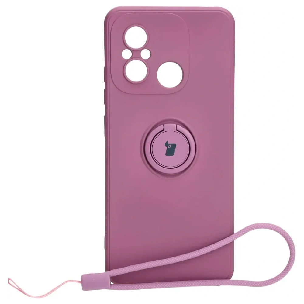 Hurtownia GSM - Bizon Case Silicone Ring Sq Xiaomi Redmi 12C violet închis - BIZ2417 - {ean13} - Hurt