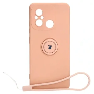 Hurtownia GSM - Bizon Case Silicone Ring Sq Xiaomi Redmi 12C roz deschis - BIZ2419 - {ean13} - Hurt