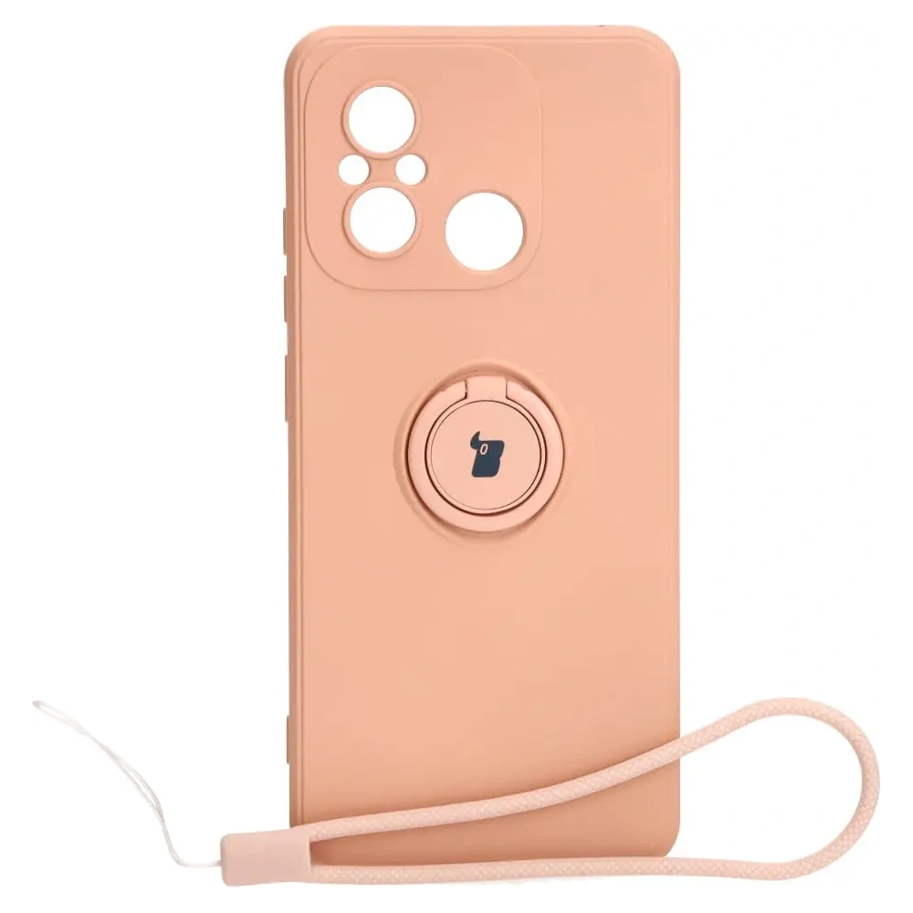 Hurtownia GSM - Bizon Case Silicone Ring Sq Xiaomi Redmi 12C roz deschis - BIZ2419 - {ean13} - Hurt