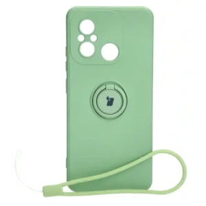 Hurtownia GSM - Etui Bizon Case Silicone Ring Sq do Xiaomi Redmi 12C jasně zelené - BIZ2420 - {ean13} - Hurt