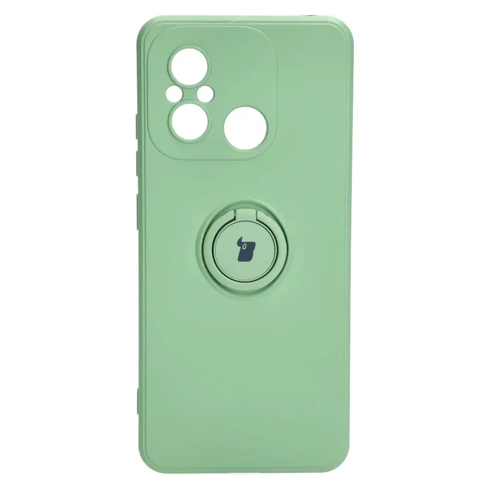Wholesale Bizon Case Silicone Ring Sq Xiaomi Redmi 12C light green - BIZ2420 - {ean13} - Hurt