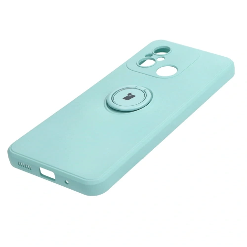 Etui Bizon Case Silicone Ring Sq do Xiaomi Redmi 12C turkusowe
