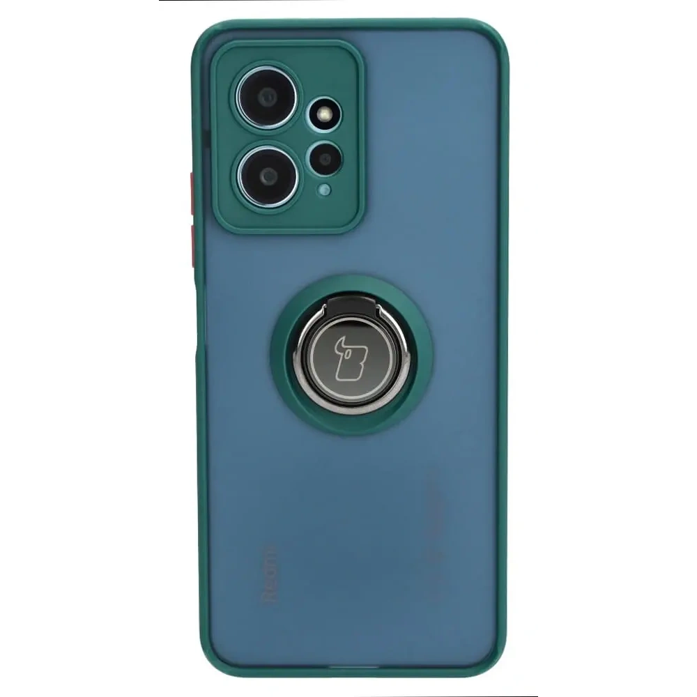 Hurtownia GSM - Bizon Case Hybrid Ring Xiaomi Redmi Note 12 4G füstös sötétzöld kerettel - BIZ2423 - {ean13} - Hurt